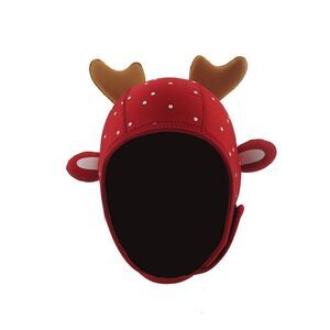 Kinno Scuba Christmas elk Wetsuit Hood, Premium Neoprene 3mm Vented Scuba Diving